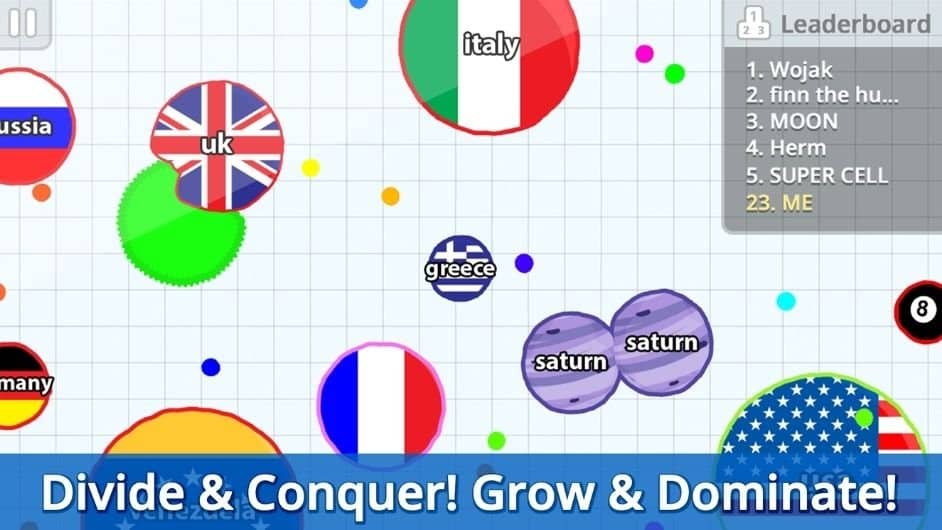 لعبة Agar.io للاندرويد APK اخر اصدار