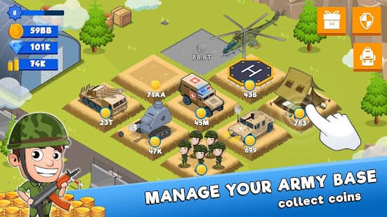 لعبة Idle Army Base للاندرويد APK