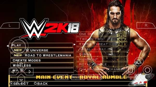 لعبة WWE 2k18 للاندرويد